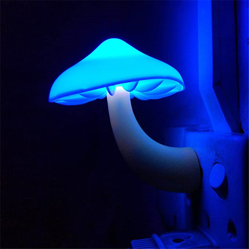 LED Night Light Mushroom Wall Socket Lamp EU US Plug Warm White Light-control Sensor Bedroom Light Home Decoration LED Night Light Mushroom Wall Socket Lamp EU US Plug Warm White Light-control Sensor Bedroom Light Home Decoration